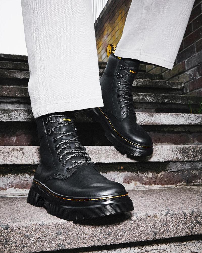 Dr Martens Tarik Wyoming Leren Utility Vrijetijdslaarzen Heren Zwart | NL 332LIS